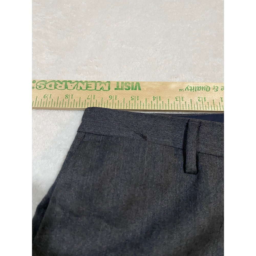Banana Republic Mens 33x30(28?) Modern Slim Fit Wool Herringbone Pants Charcoal - Picture 5 of 9